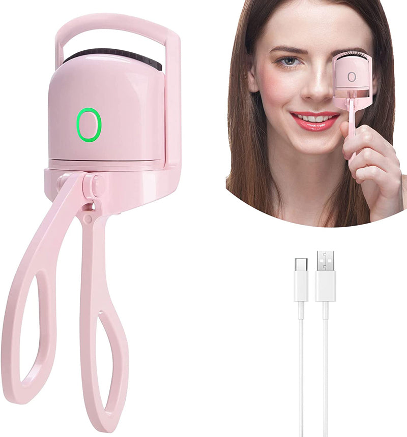 Eyelash Curler Portable Electric Heated Comb Eye Lash Long Lasting Eyelashes Curls Thermal Eyelash Curler Makeup Tools Heated Eyelash Curlers,Rechargeable Electric Eyelash Curler,Handheld Eyelash Heat