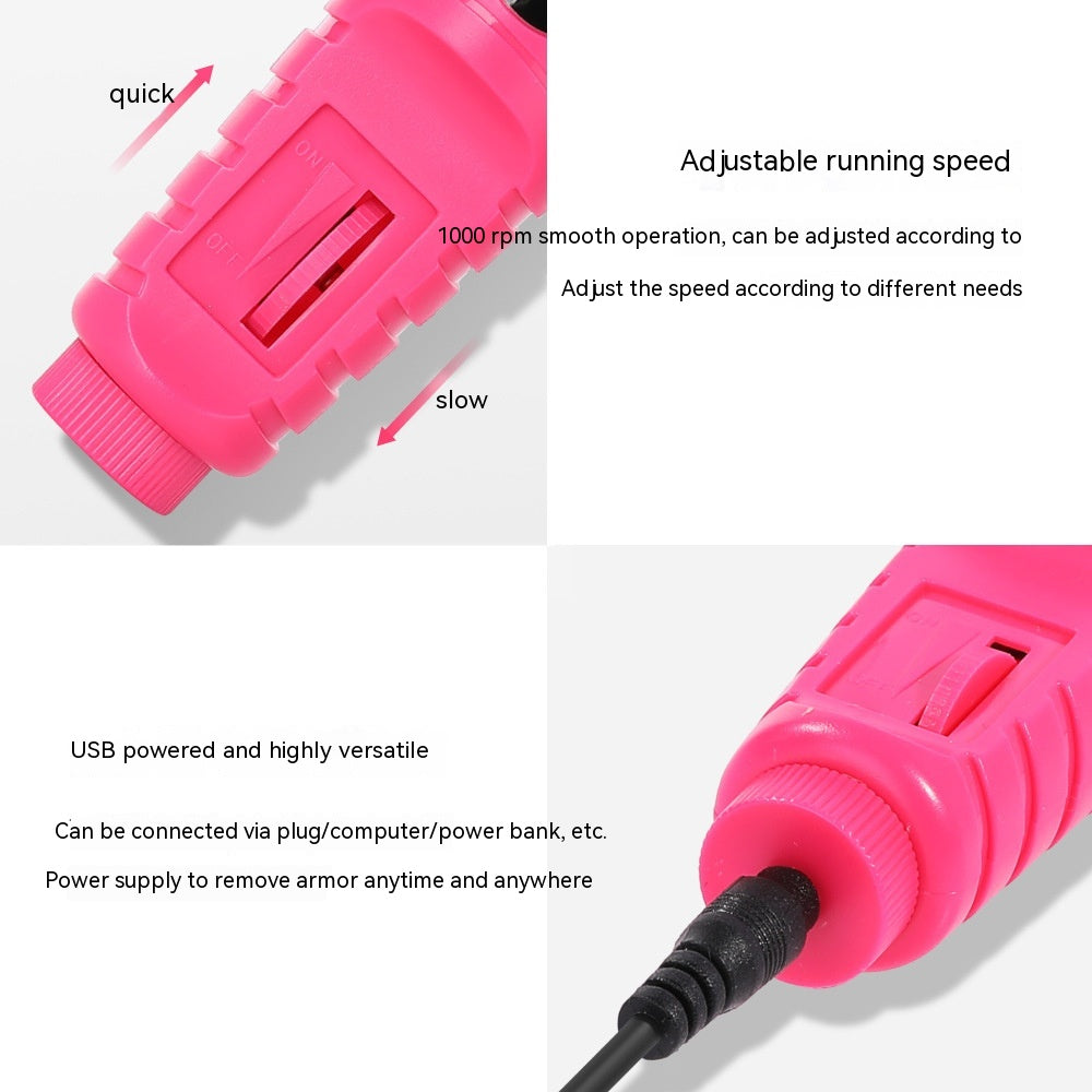 Nail Polishing Machine Portable Mini Electric Nail Beauty Tool Set