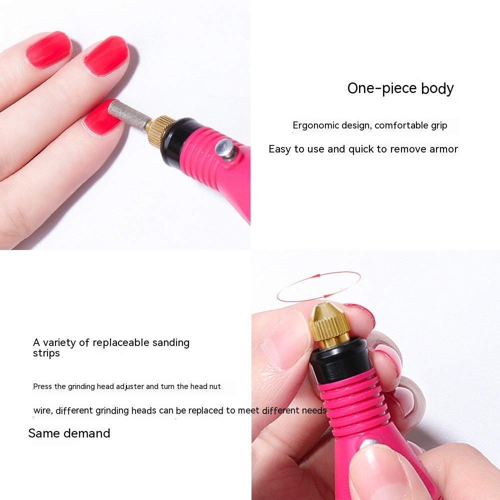 Nail Polishing Machine Portable Mini Electric Nail Beauty Tool Set